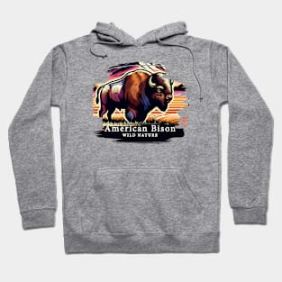 American Bison - WILD NATURE - BISON -12 Hoodie